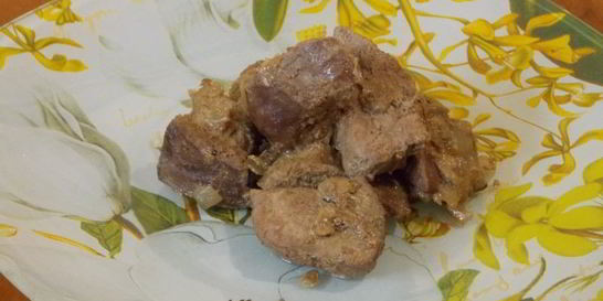 Тушеная печень в мультиварке