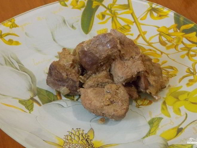 Рецепт тушеной печени в мультиварке