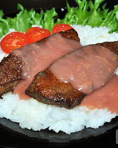 Жареная печень с пикантным соусом