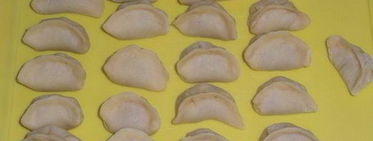 пельмени с гусем, гречкой и овощами. Шаг 16