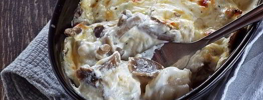 пельмени с опятами и сыром в духовке. Шаг 13