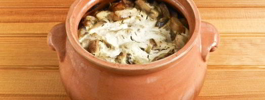 пельмени в горшочках с грибами. Шаг 14