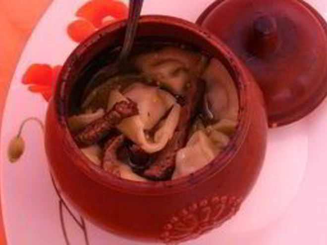 Рецепт пельменей в горшочке