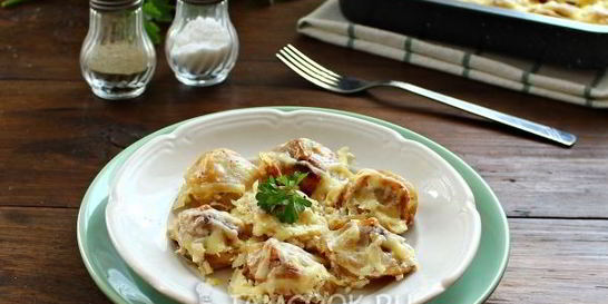 Жареные пельмени в духовке