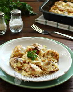 Жареные пельмени в духовке