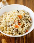 Грибной плов с шампиньонами