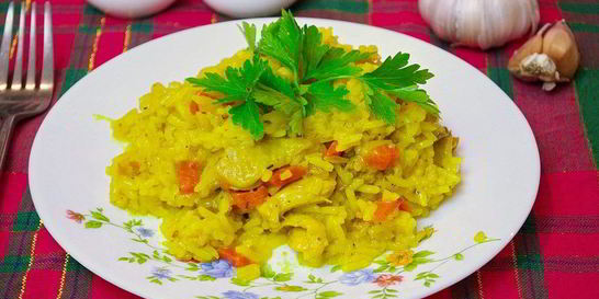 Острый плов с курицей