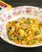 Овощной плов с курицей