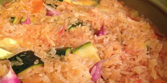 Овощной плов с цукини