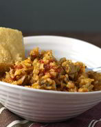 Паэлья с курицей и грибами