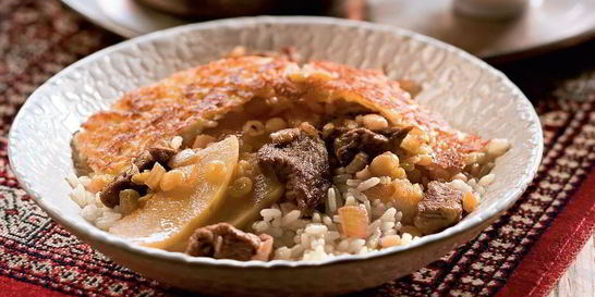 Персидский плов с айвой