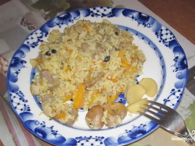 Рецепт плова из баранины с помидорами