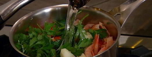 плов из бурого риса с креветками. Шаг 4