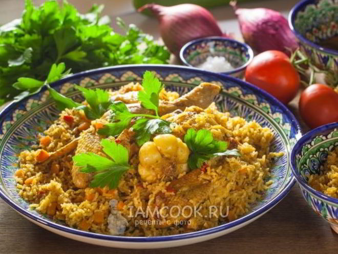 Рецепт плова из бурого риса с курицей