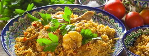 плов из бурого риса с курицей. Шаг 12