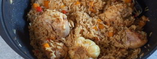 плов из бурого риса с курицей. Шаг 11