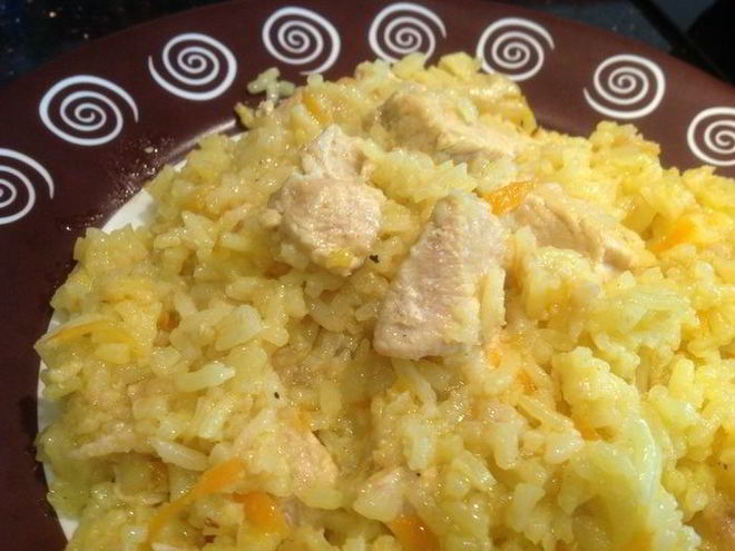 Рецепт плова из индейки с айвой