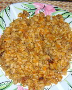 Плов из перловки в мультиварке