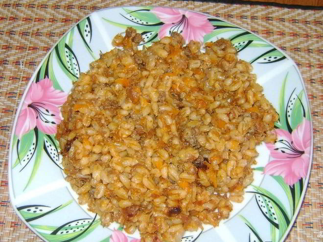 Рецепт плова из перловки в мультиварке