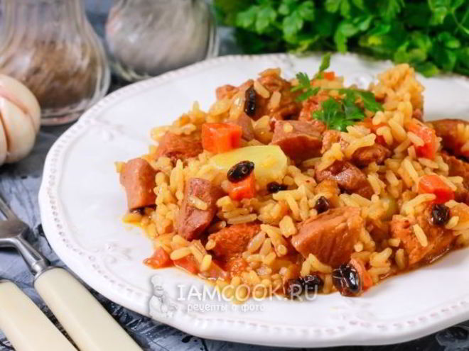 Рецепт плова с айвой