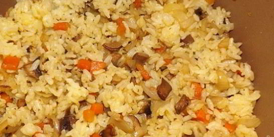 Плов с грибами в мультиварке