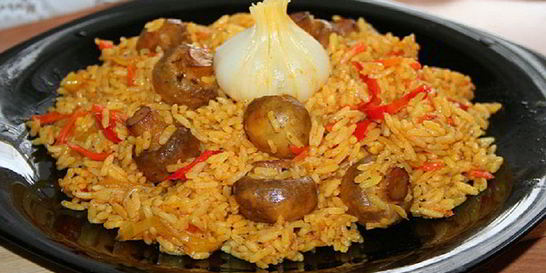 Плов с грибами