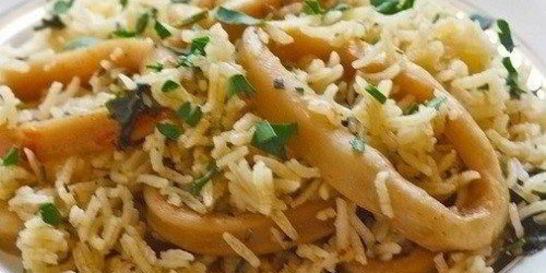 Плов с кальмарами