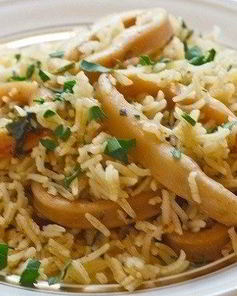 Плов с кальмарами