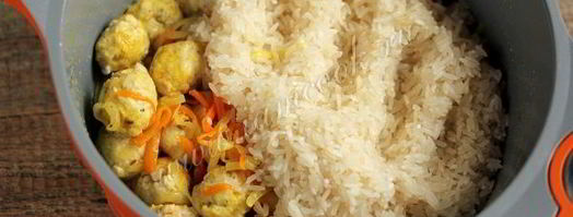 плов с куриными фрикадельками. Шаг 5