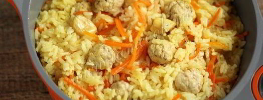 плов с куриными фрикадельками. Шаг 7