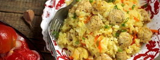 плов с куриными фрикадельками. Шаг 8