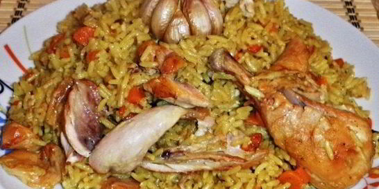 Плов с куриными ножками