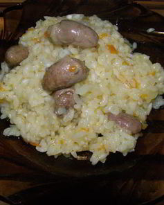 Плов с куриными сердечками