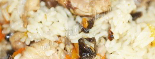 плов с курицей и грибами. Шаг 12