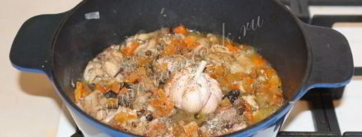 плов с курицей и грибами. Шаг 9