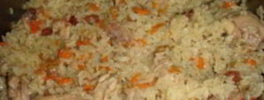 плов с курицей и изюмом. Шаг 8