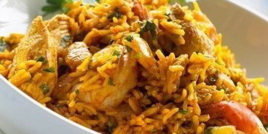 Плов с курицей и овощами