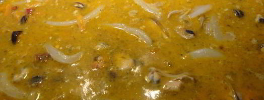 плов с морепродуктами в сковороде. Шаг 6