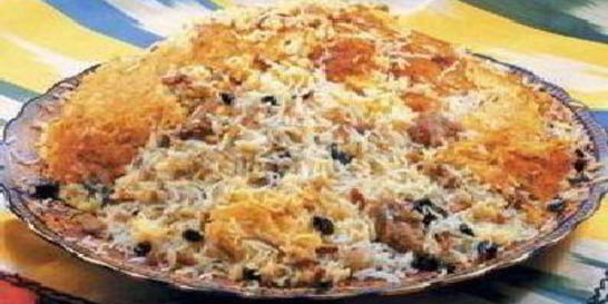 Плов с мясом барана и печени