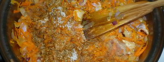 плов с мясом кролика и коричневым рисом. Шаг 4