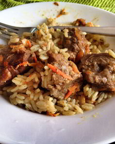 Плов с телятиной и карри