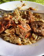 Плов с телятиной и карри