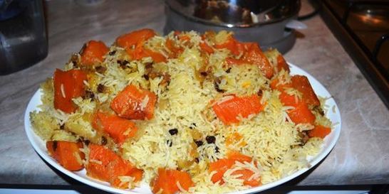 Плов с тыквой в мультиварке