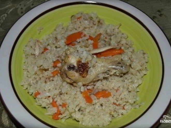 Рецепт плова в мультиварке с крылышками