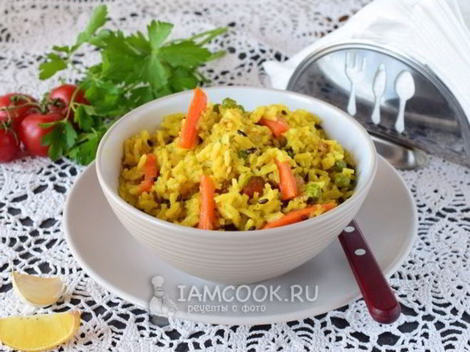 Рецепт постного плова с овощами