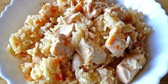 Простой плов с куриным филе