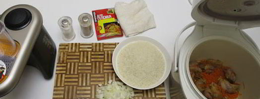 традиционный плов с бараниной в мультиварке. Шаг 4