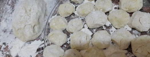 постные картофельные клецки с луком, грибами и сельдереем. Шаг 7