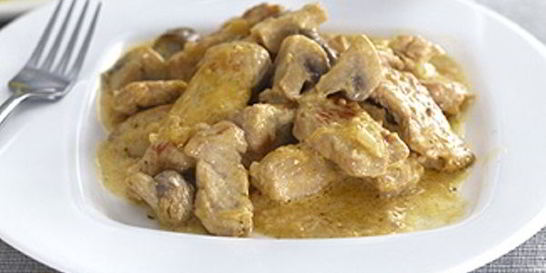 Фрикасе из индейки в мультиварке