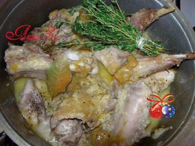 Рецепт фрикасе из кролика с тимьяном